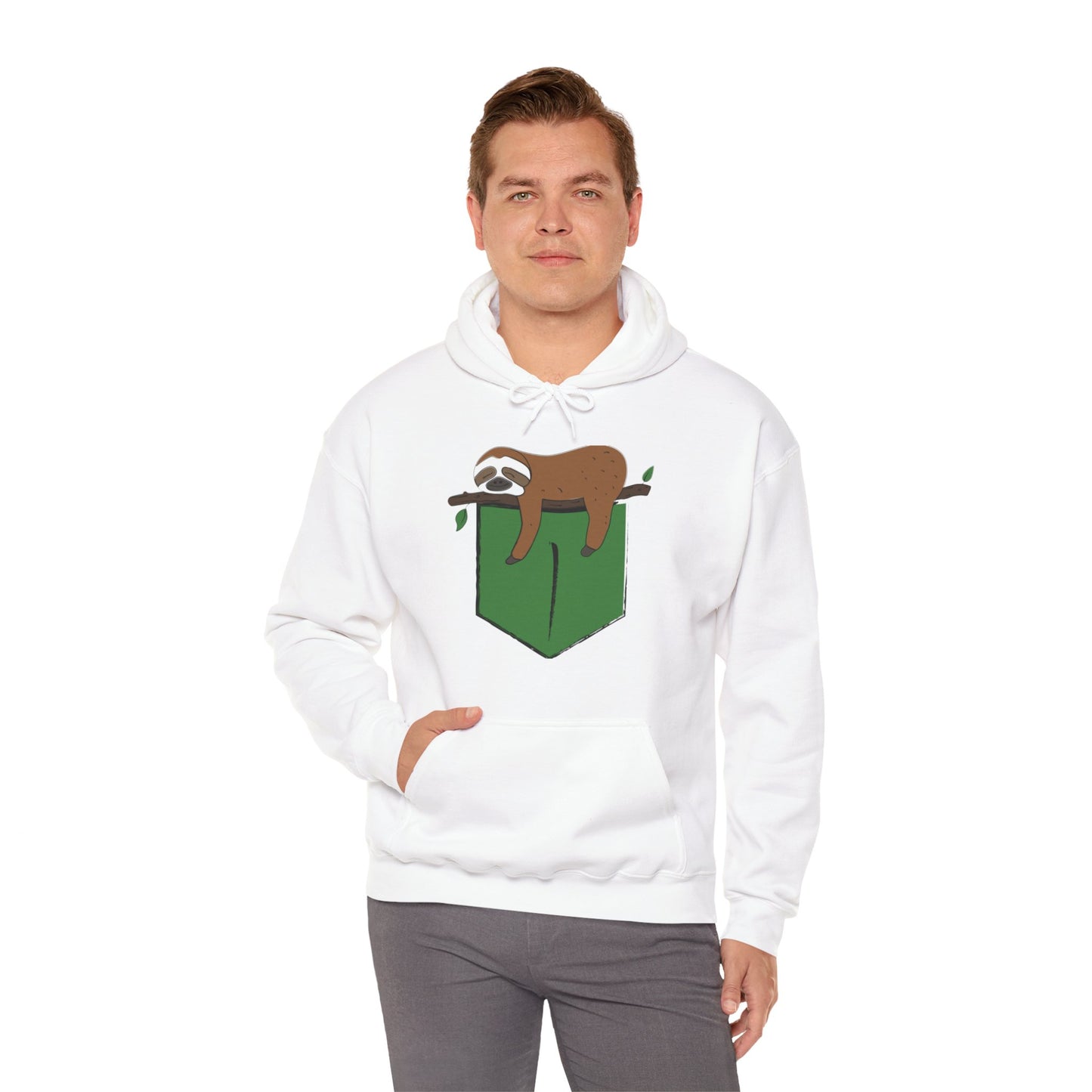 Unisex Heavy Blend™ Hooded Sweatshirt; Sleeping Sloth