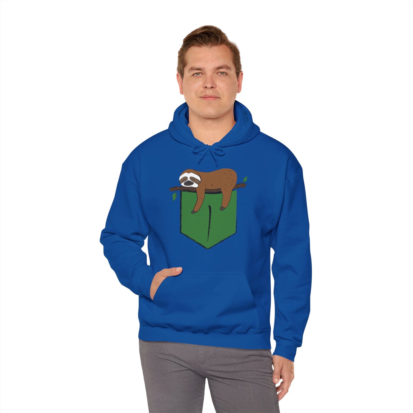Unisex Heavy Blend™ Hooded Sweatshirt; Sleeping Sloth