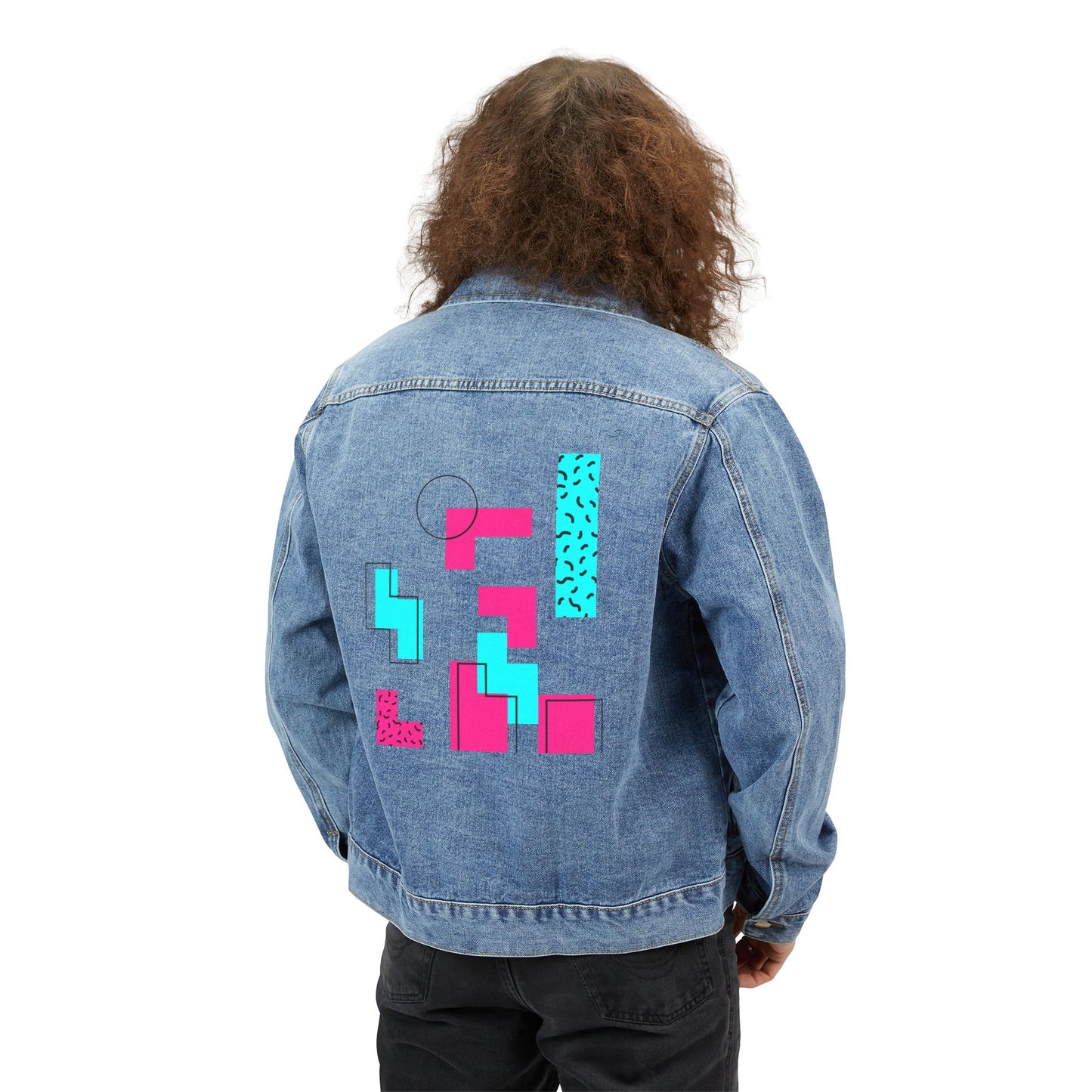 Men's Denim Jacket; 80's retro