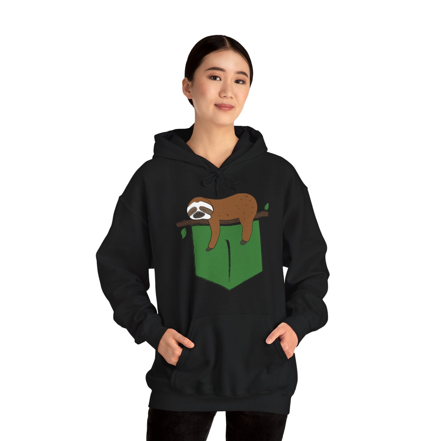 Unisex Heavy Blend™ Hooded Sweatshirt; Sleeping Sloth