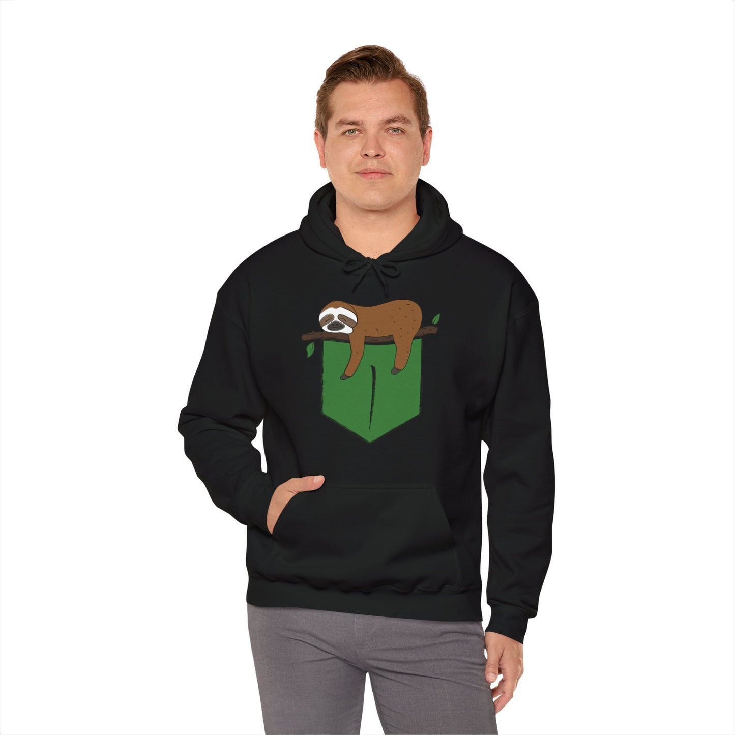 Unisex Heavy Blend™ Hooded Sweatshirt; Sleeping Sloth