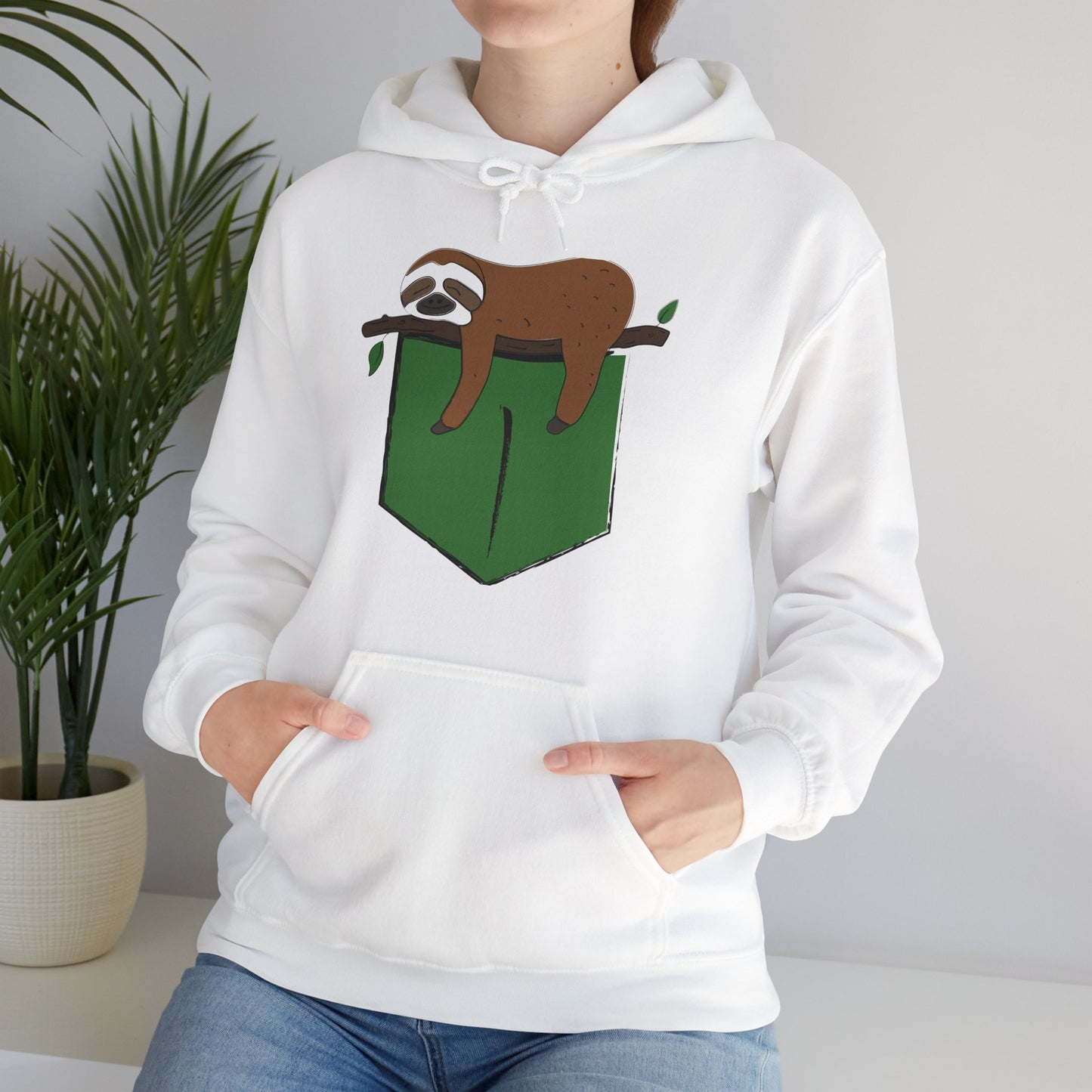 Unisex Heavy Blend™ Hooded Sweatshirt; Sleeping Sloth