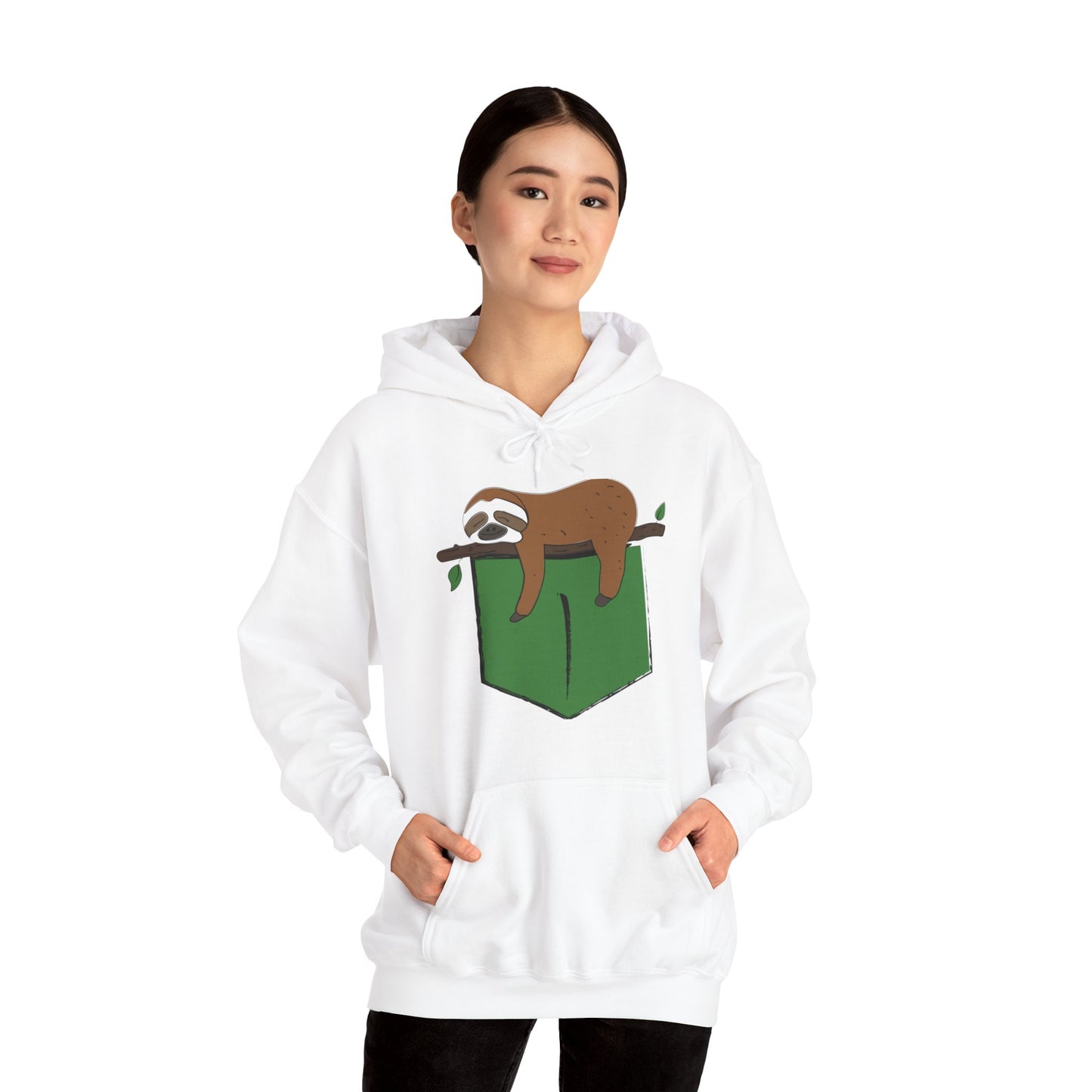 Unisex Heavy Blend™ Hooded Sweatshirt; Sleeping Sloth