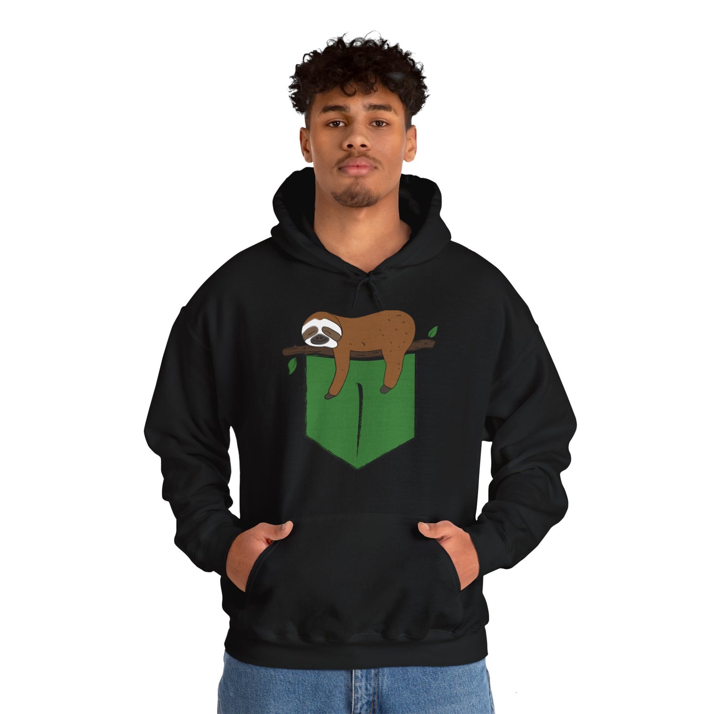 Unisex Heavy Blend™ Hooded Sweatshirt; Sleeping Sloth